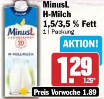 AEZ MinusL H-Milch 1,5/3,5 % Fett Angebot