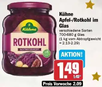 AEZ Kühne Apfel-/Rotkohl im Glas Angebot