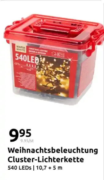 Action Weihnachtsbeleuchtung cluster-lichterkette Angebot