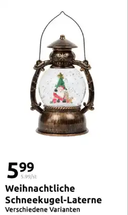 Action Weihnachtliche schneekugel-laterne Angebot