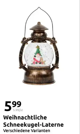 Action Weihnachtliche schneekugel-laterne Angebot