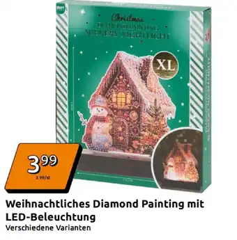 Action Weihnachtliches diamond painting mit led-beleuchtung Angebot