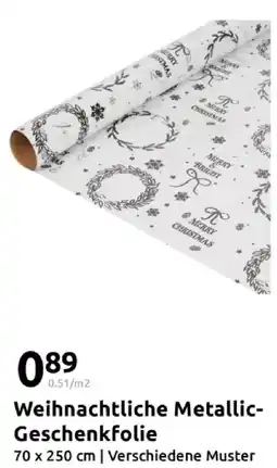 Action Weihnachtliche metallic-geschenkfolie Angebot