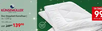 Matratzen Concord Künsemüller duo-steppbett kamelhaar Angebot
