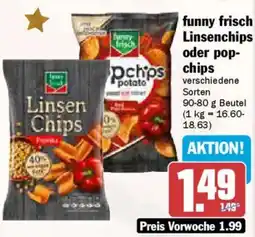 AEZ funny frisch Linsenchips oder popchips Angebot