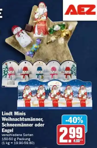 AEZ Lindt Minis Weihnachtsmänner, Schneemänner oder Engel Angebot