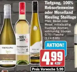 AEZ Tiefgang, 100% Rebsortenweine oder Moselland Riesling Steillage Angebot