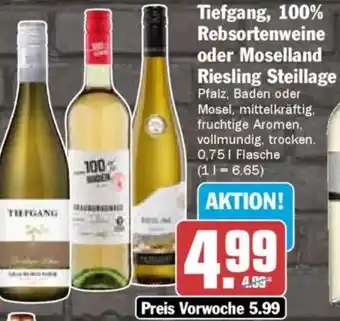 AEZ Tiefgang, 100% Rebsortenweine oder Moselland Riesling Steillage Angebot