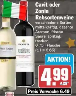 AEZ Cavit oder Zonin Rebsortenweine Angebot