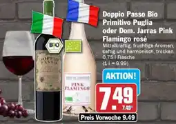 AEZ Doppio Passo Bio Primitivo Puglia oder Dom. Jarras Pink Flamingo rosé Angebot