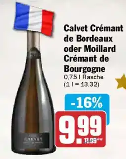 AEZ Calvet Crémant de Bordeaux oder Moillard Crémant de Bourgogne Angebot