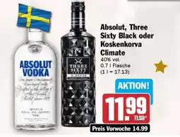 AEZ Absolut, Three Sixty Black oder Koskenkorva Climate Angebot