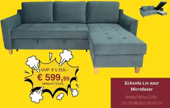 Poco Ecksofa Liv azur Microfaser Angebot