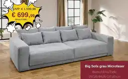 Poco Big Sofa grau Microfaser Angebot