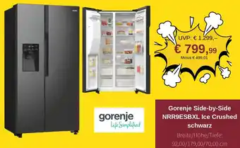 Poco Gorenje Side-by-Side NRR9ESBXL Ice Crushed schwarz Angebot