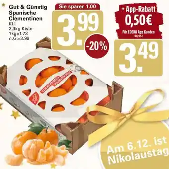 WEZ Gut & Günstig Spanische Clementinen Angebot
