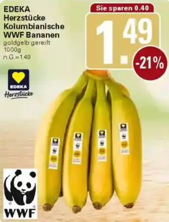 WEZ EDEKA Herzstücke Kolumbianische WWF Bananen Angebot