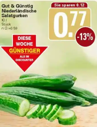 WEZ Gut & Günstig Niederländische Salatgurken Angebot