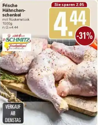 WEZ SCHMITZ Frische Hähnchenschenkel Angebot