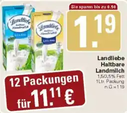 WEZ Landliebe Haltbare Landmilch Angebot