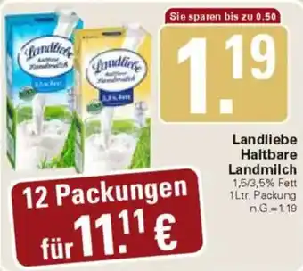 WEZ Landliebe Haltbare Landmilch Angebot
