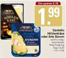 WEZ Castello Höhlenkäse oder Arla Esrom Angebot