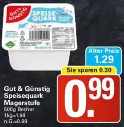 WEZ Gut & Günstig Speisequark Magerstufe Angebot