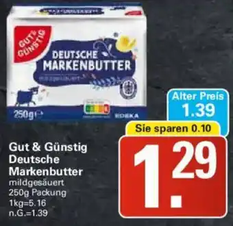 WEZ Gut & Günstig Deutsche Markenbutter Angebot
