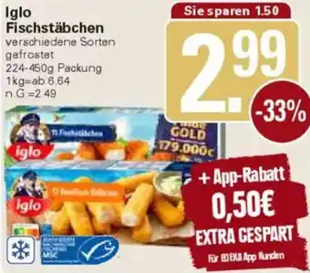 WEZ Iglo Fischstäbchen Angebot