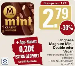 WEZ Langnese Magnum Mini, Double oder Vegan Angebot