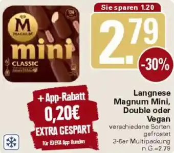 WEZ Langnese Magnum Mini, Double oder Vegan Angebot