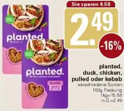 WEZ planted. duck, chicken, pulled oder kebab Angebot