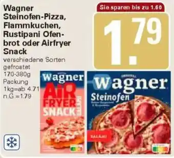 WEZ Wagner Steinofen-Pizza, Flammkuchen, Rustipani Ofenbrot oder Airfryer Snack Angebot