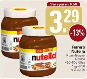 WEZ Ferrero Nutella Angebot