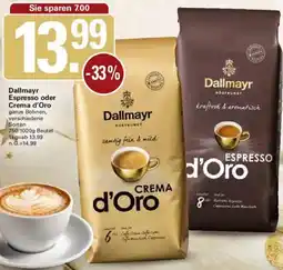 WEZ Dallmayr Espresso oder Crema d'Oro Angebot