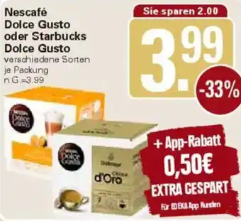 WEZ Nescafé Dolce Gusto oder Starbucks Dolce Gusto Angebot