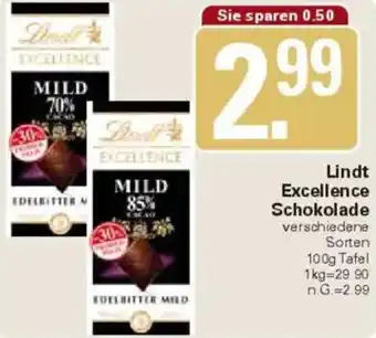 WEZ Lindt Excellence Schokolade Angebot