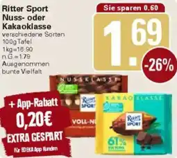 WEZ Ritter Sport Nuss- oder Kakaoklasse Angebot