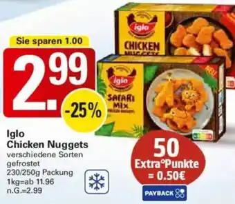 WEZ Iglo Chicken Nuggets Angebot