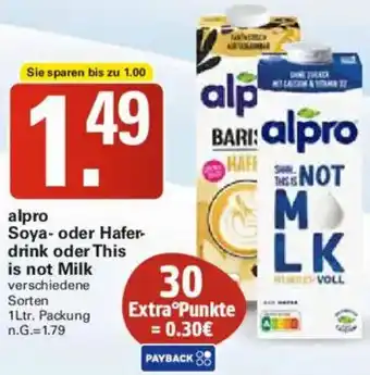 WEZ alpro Soya- oder Haferdrink oder This is not Milk Angebot