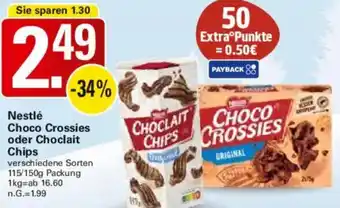 WEZ Nestlé Choco Crossies oder Choclait Chips Angebot