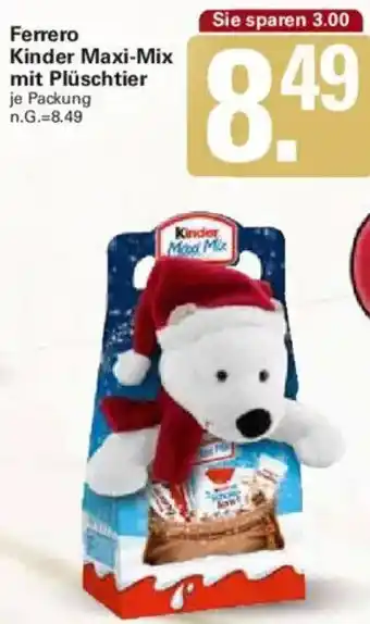 WEZ Ferrero Kinder Maxi-Mix mit Plüschtier Angebot