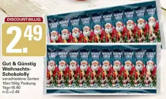 WEZ Gut & Günstig Weihnachts Schokololly Angebot