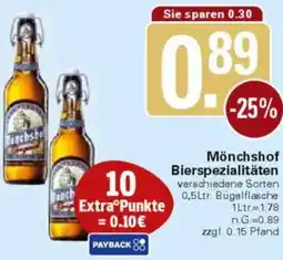 WEZ Mönchshof Bierspezialitäten Angebot