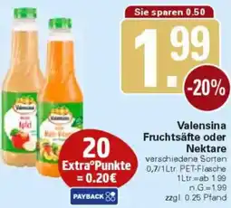 WEZ Valensina Fruchtsäfte oder Nektare Angebot