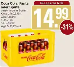WEZ Coca Cola, Fanta oder Sprite Angebot