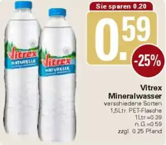 WEZ Vitrex Mineralwasser Angebot