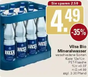 WEZ Vilsa Bio Mineralwasser Angebot