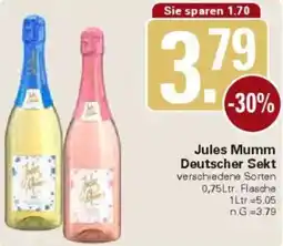 WEZ Jules Mumm Deutscher Sekt Angebot