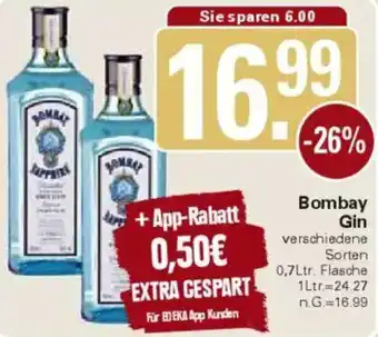 WEZ Bombay Gin Angebot